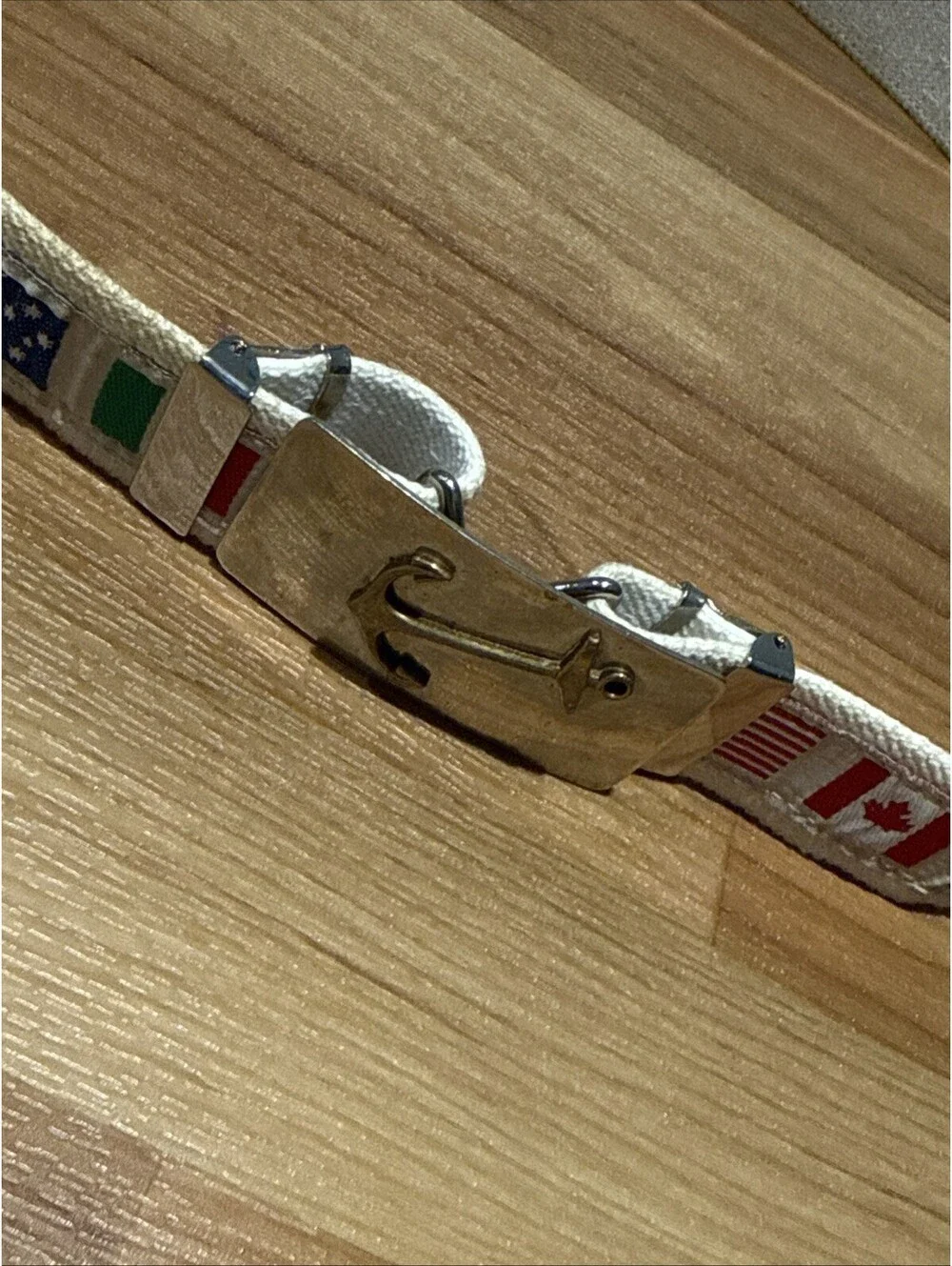 Vtg Seacraft Fashions Mens Canvas belt Nautical Up To 42” Adjustable Yacht Prep